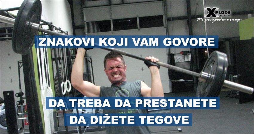 Znakovi koji Vam govore da treba da prestanete da dižete tegove