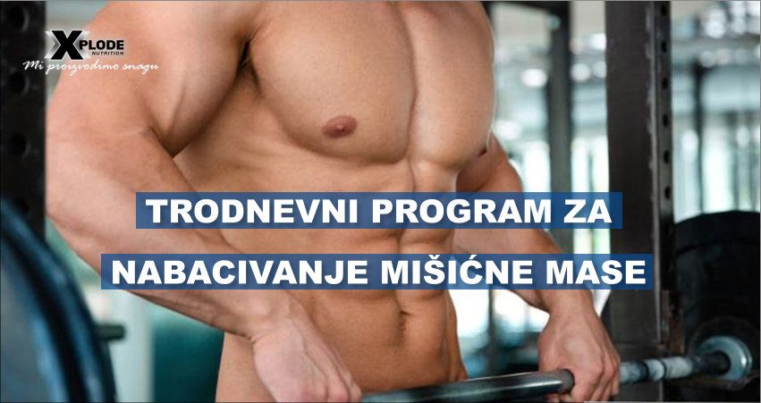 Trodnevni program za nabacivanje mišićne mase | Xplode Nutrition